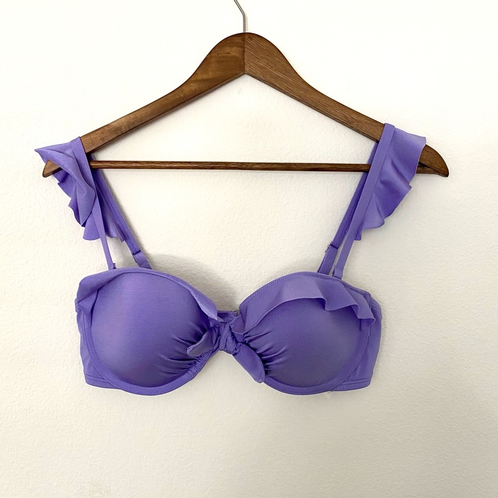 Abercrombie & Fitch swim top with ruffle strap